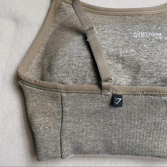 Flex Strappy Sports Bra in Khaki Marl/Taupe - Picture 4 of 7